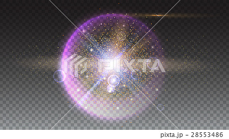 Bright glowing ball filled with particles and dust 28553486