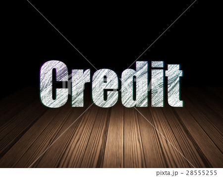 Business concept: Credit in grunge dark room Business concept: Credit in grunge dark room 28555255