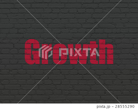 Finance concept: Growth on wall background 28555290