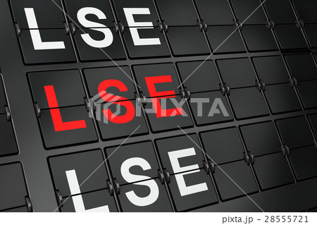 Stock market indexes concept: LSE on airport board 28555721