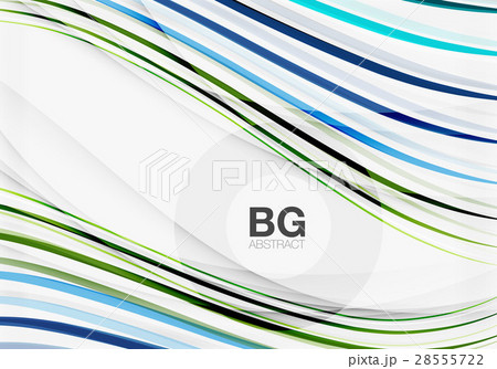 Vector color stripes, wave lines modern geometric 28555722