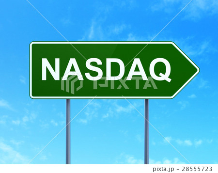 Stock market indexes concept: NASDAQ on road sign 28555723
