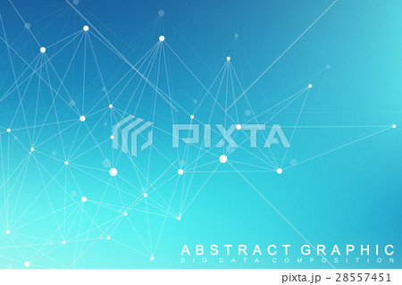 Geometric graphic background molecule and 28557451