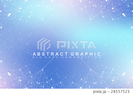 Geometric graphic background molecule and 28557523