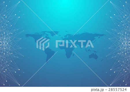 Political World Map with global technology 28557524