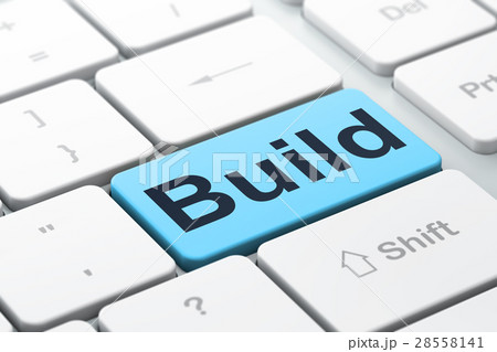 Constructing concept: Build on computer keyboard Constructing concept: Build on computer keyboard 28558141
