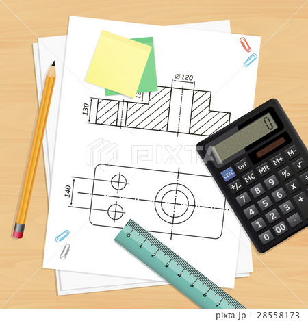 Engineer workplace vector 28558173
