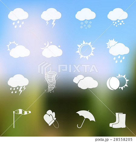 Weather vector icons 28558205