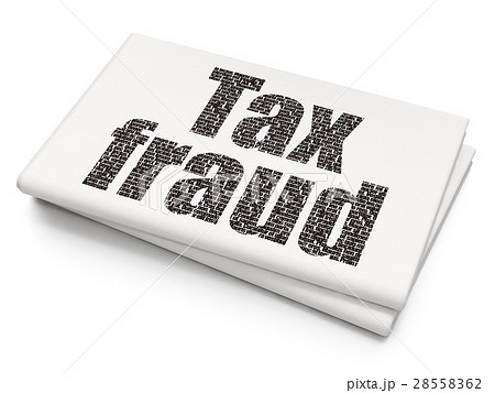 Law concept: Tax Fraud on Blank Newspaper 28558362