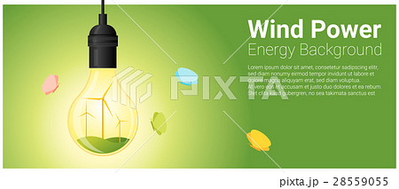 Energy concept background with wind turbine 28559055