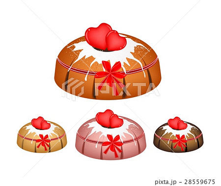 Valentine Bundt Cake Topped with Sugar Glaze 28559675