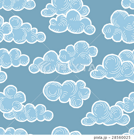 Cloud pattern. Cloudy sky ornamental texure 28560025