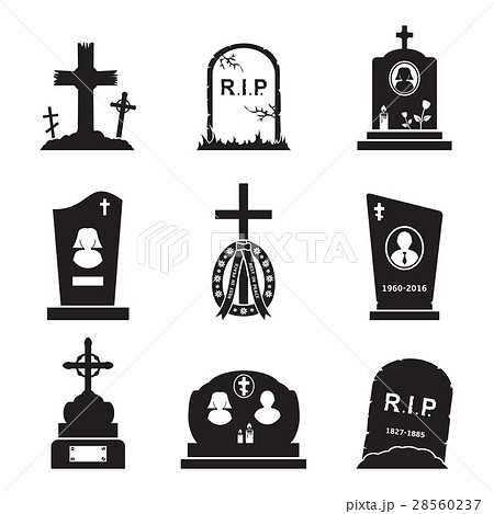 Vector Grave Iconsのイラスト素材