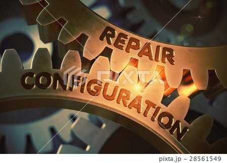 Repair Configuration Concept. Golden Gears. 3D 28561549