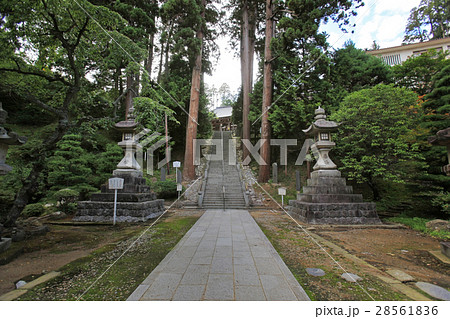 善宝寺 参道石段の写真素材