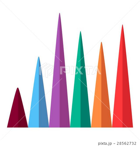 Colorful diagram icon, flat style 28562732