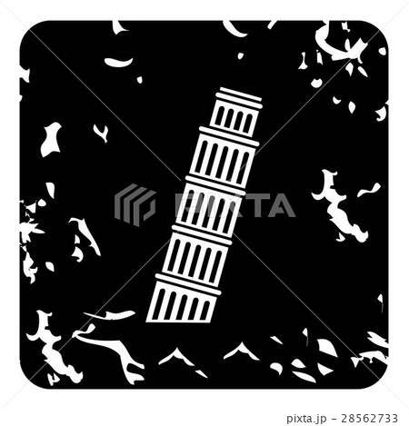 Pisa Tower icon, grunge style 28562733