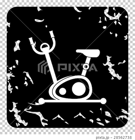 Exercise bicycle icon, grunge style 28562738