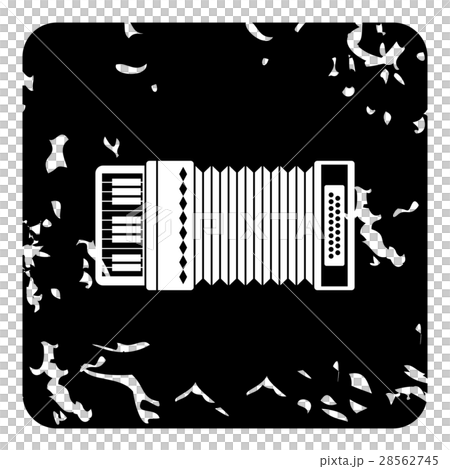 Accordion icon, grunge style Accordion icon, grunge style 28562745