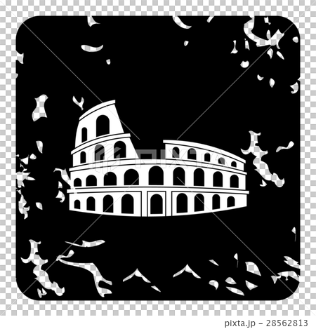 Roman Colosseum icon, grunge style Roman Colosseum icon, grunge style 28562813