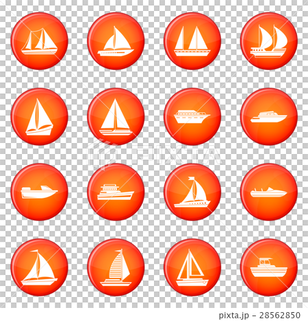 Boat icons vector set Boat icons vector set 28562850