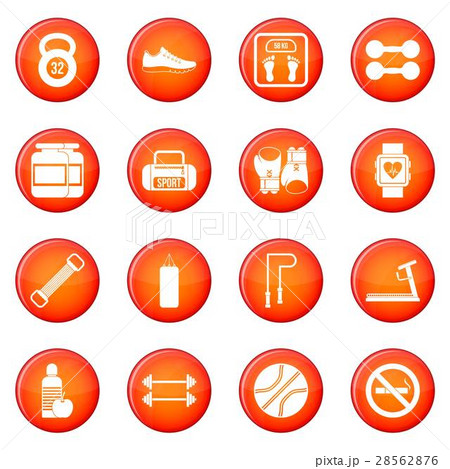 Gym icons vector set 28562876