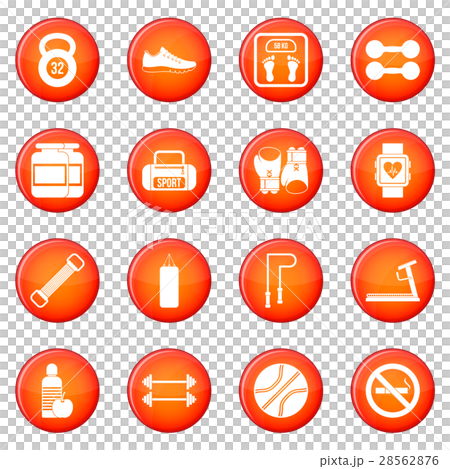 Gym icons vector set 28562876