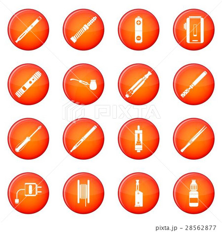 Vaping icons vector set 28562877