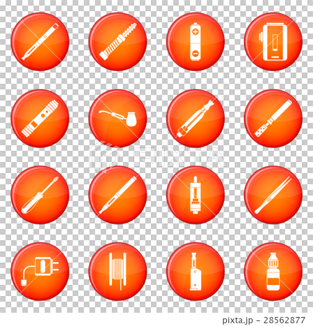 Vaping icons vector set 28562877