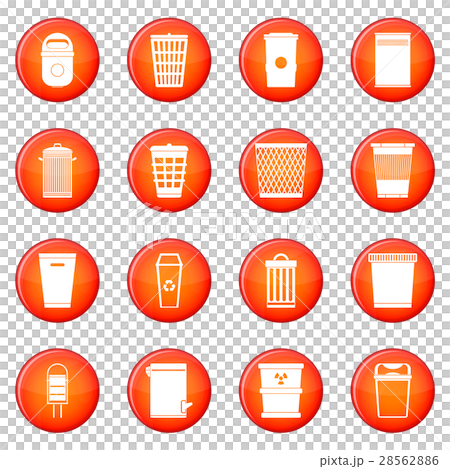 Trash can icons vector set 28562886