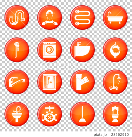 Plumbing icons vector set Plumbing icons vector set 28562910