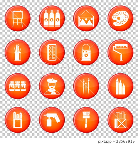 Painting icons vector set - Stock Illustration [28562919] - PIXTA