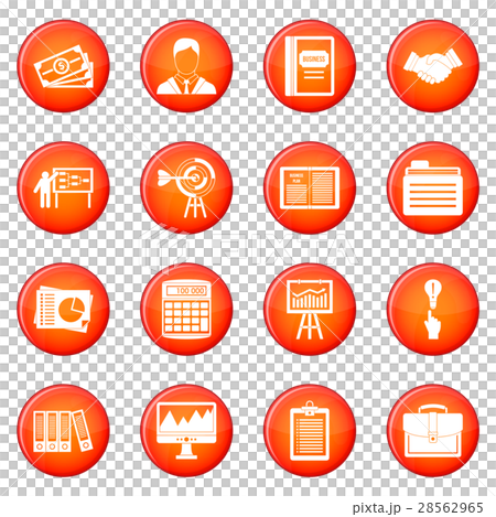 Business plan icons vector set 28562965