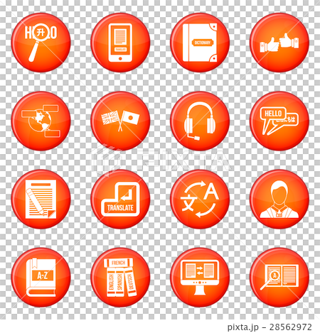 Learning foreign languages icons vector set Learning foreign languages icons vector set 28562972