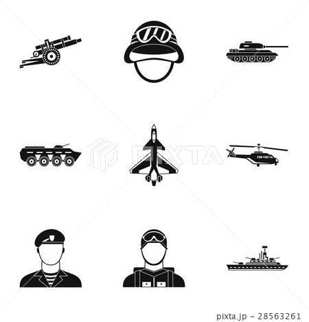 War icons set, simple style War icons set, simple style 28563261