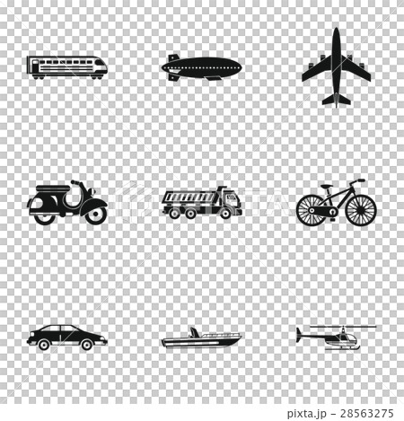 Movement icons set, simple style Movement icons set, simple style 28563275