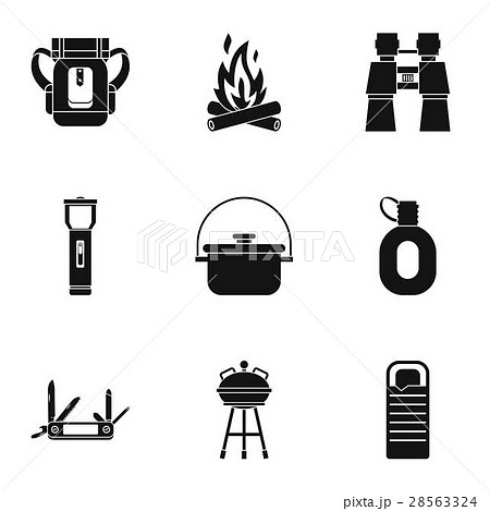 Nature tourism icons set, simple style 28563324
