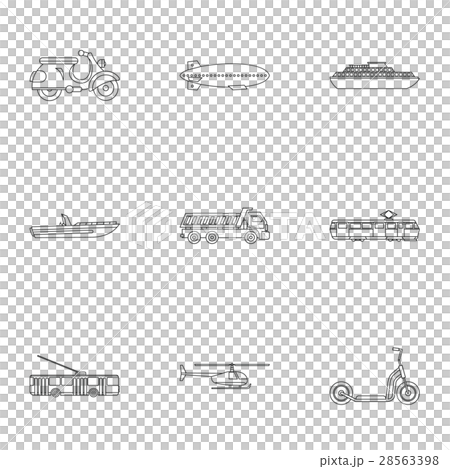 Movement icons set, outline style Movement icons set, outline style 28563398