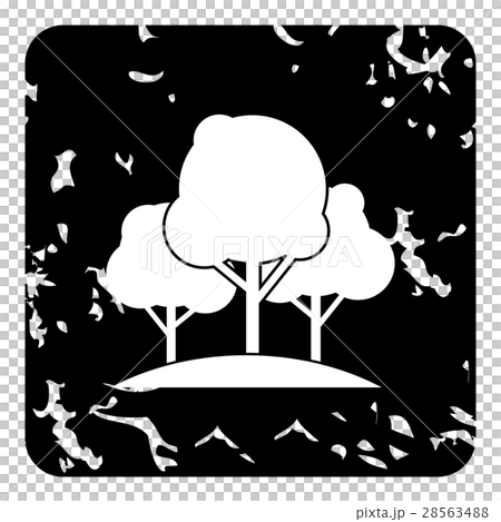 Trees icon, grunge style 28563488