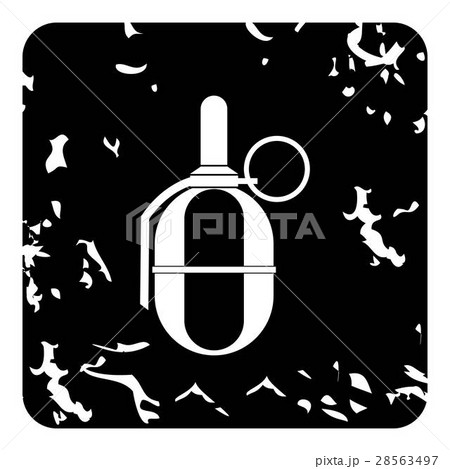 Grenade icon, grunge style 28563497