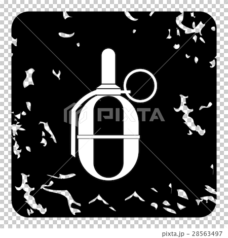 Grenade icon, grunge style 28563497