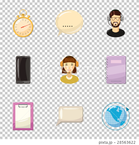 Client consultation icons set, cartoon style Client consultation icons set, cartoon style 28563622