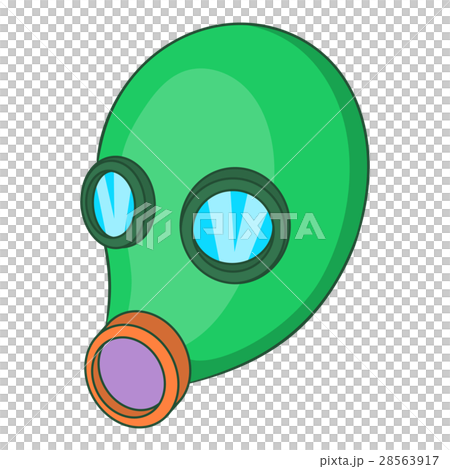 Gas mask icon, cartoon style 28563917