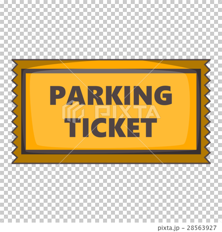 Parking ticket icon, cartoon style Parking ticket icon, cartoon style 28563927