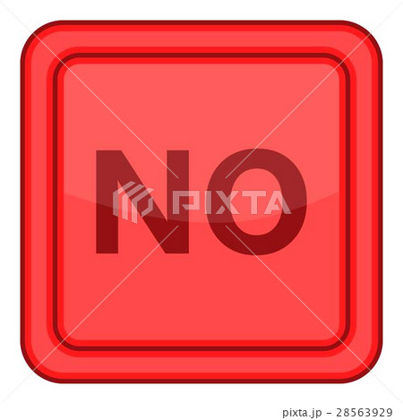No red square label icon, cartoon style No red square label icon, cartoon style 28563929