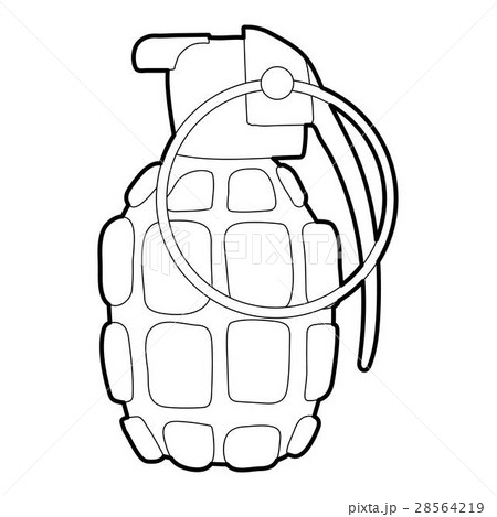 Hand grenade icon, outline style 28564219