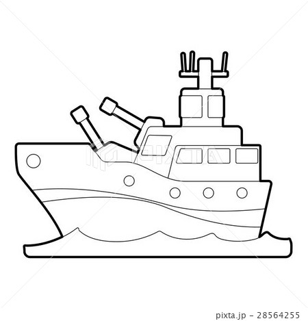 Battleship icon, outline style 28564255
