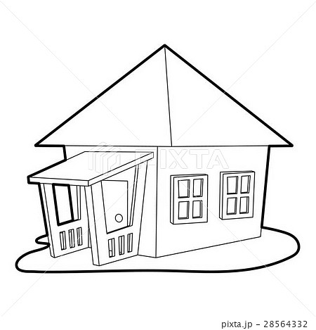 Bungalow icon, outline style Bungalow icon, outline style 28564332
