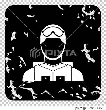 Paratrooper icon, grunge style Paratrooper icon, grunge style 28564365