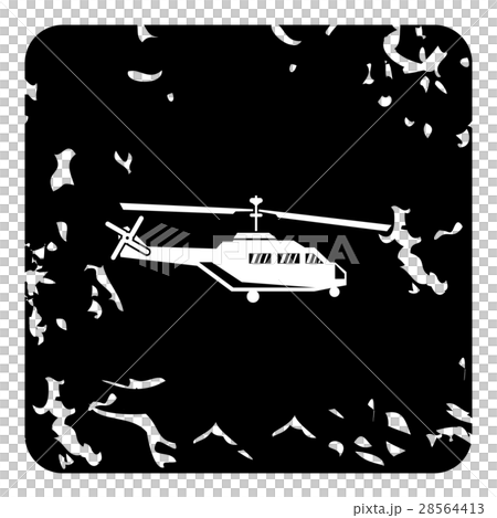 Helicopter icon, grunge style 28564413